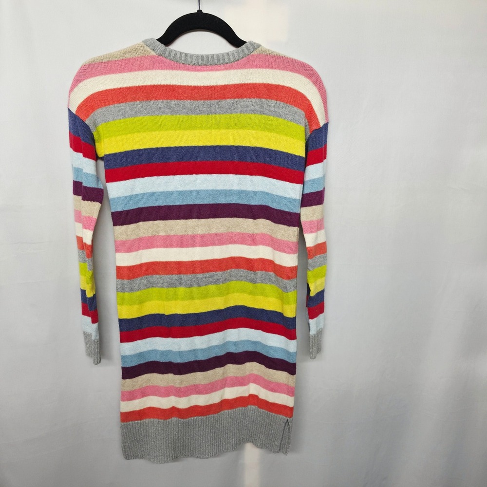 Gap Sweater Dress Girls XL 12 Multi Color Striped Long Sleeve Knit Sparkle Trim - Picture 4 of 7